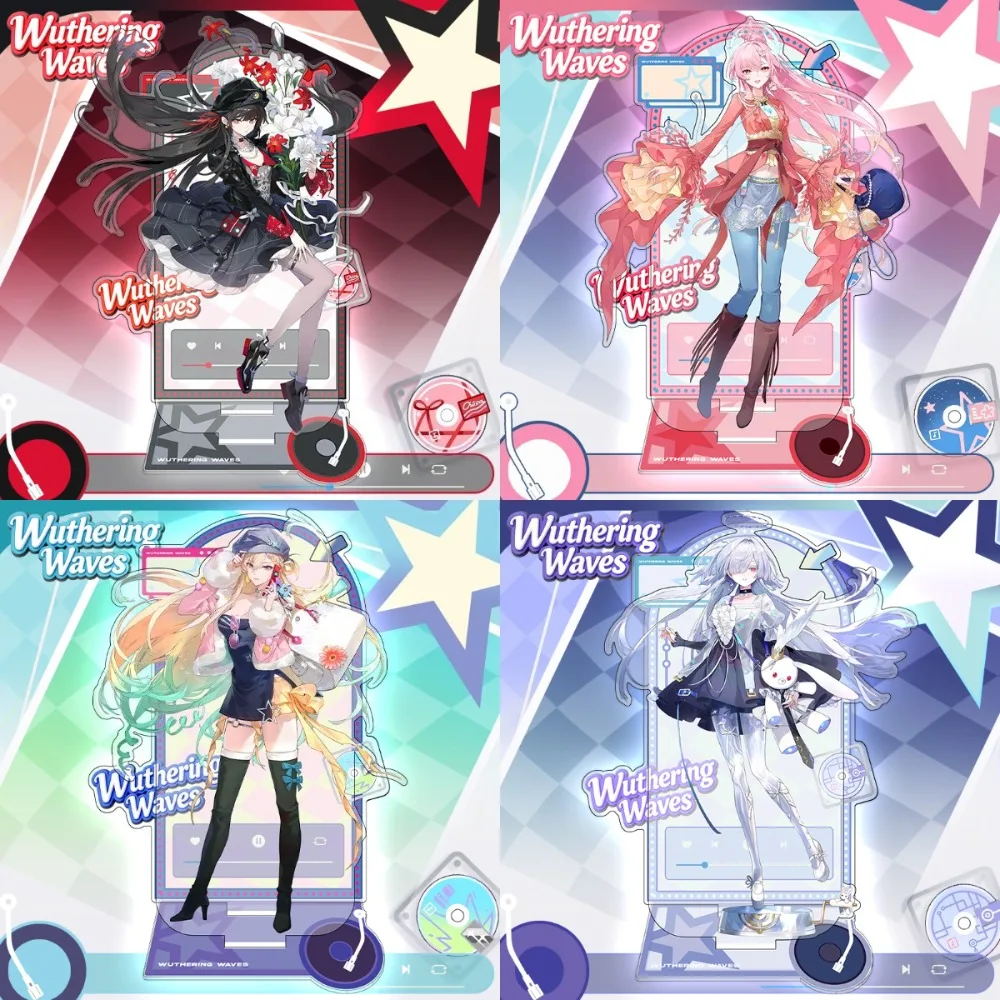 Wuthering Waves Action Figure Aemeath LYNAE Mornye CHISA Acrylic Stand Sign Model Plaque High Beauty Desktop Ornament Keychain