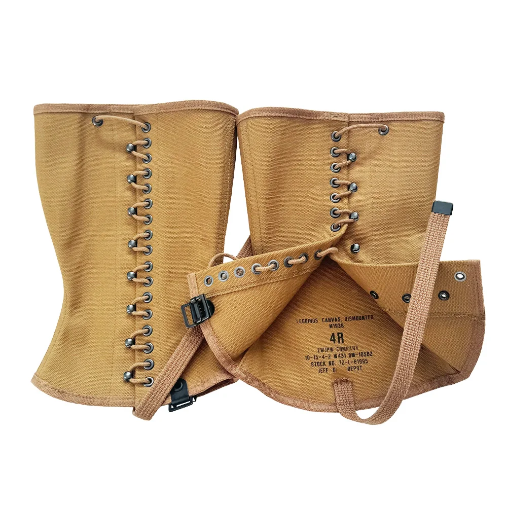 WW2 M1938 Leggings Outdoor Training Leggings Reproduction WWII US Leggings Camping Hiking US Soldier Equip