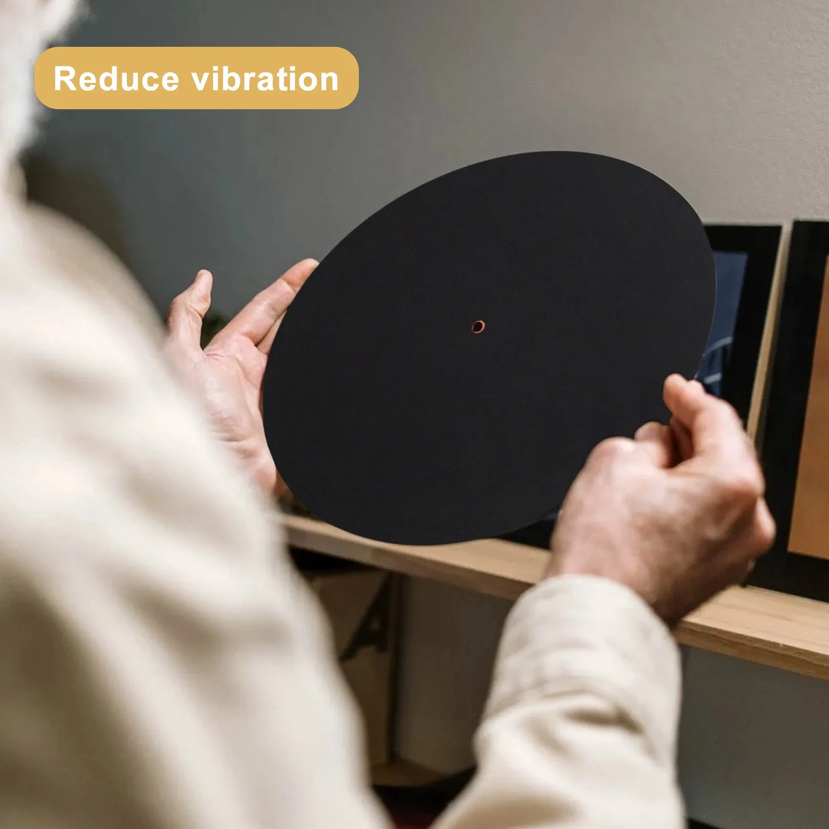 Piezas de vinilo antiestático para tocadiscos, alfombrilla plana suave para fonógrafos, 1 unidad