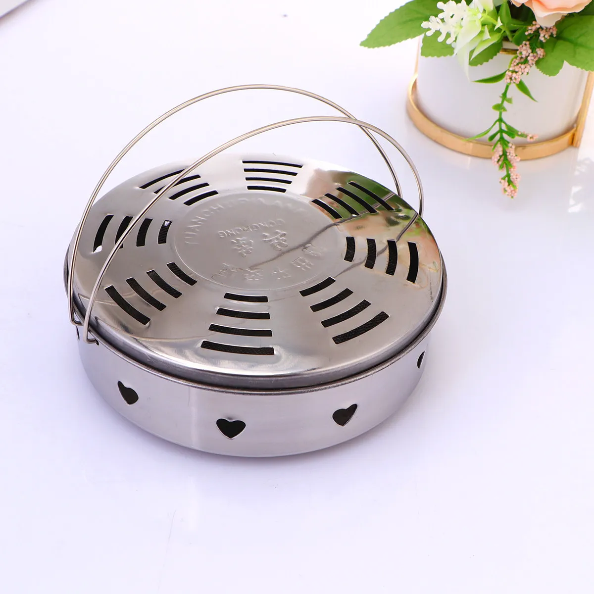2Pcs Stainless Steel Holder with Dual-Layer Design Upper Coil Placement Lower Dust Collector Home Essential