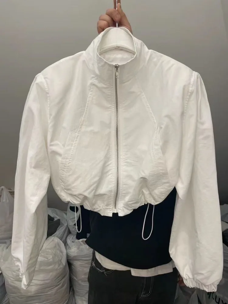 

Summer Sports Women's High-quality Sun Protection Clothing Loose Zipper Stand Up Collar Versatile Short UV Resistant Jacket