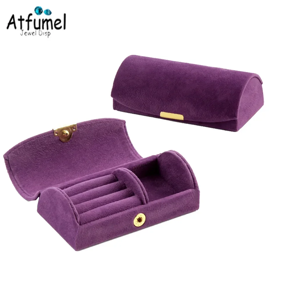 Velvet Ring Jewelry Storage Box Beads Pendant Organizer Earring Stud Case Rings Gift Packaging Box Piercing Jewelry Carry Box
