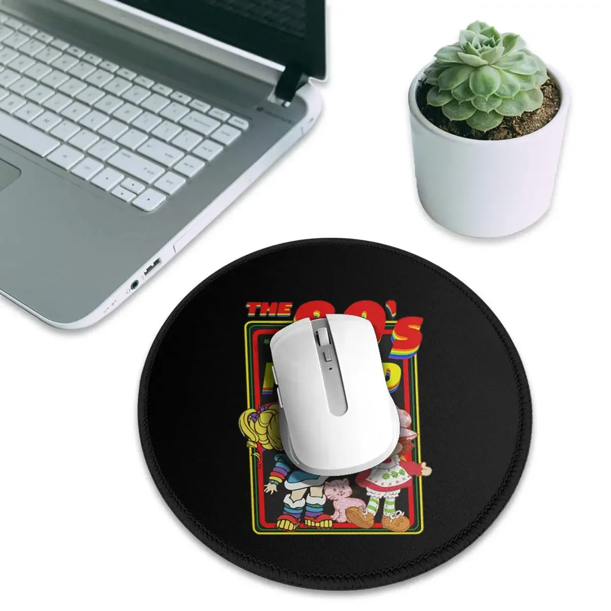 Rainbow Brite - The Friend For Christmas Round Mouse Pad Computer Keyboard Mouse Mat Gamer PC Desk Mat Office Table Mats