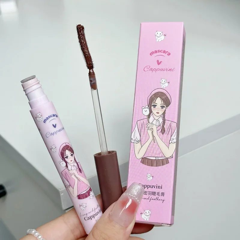 Cartoon Girl Black Mascara Lengthens Eyelashes Extra Volume Waterproof Natural Lashes Women Professional Makeup Korean Cosmetics