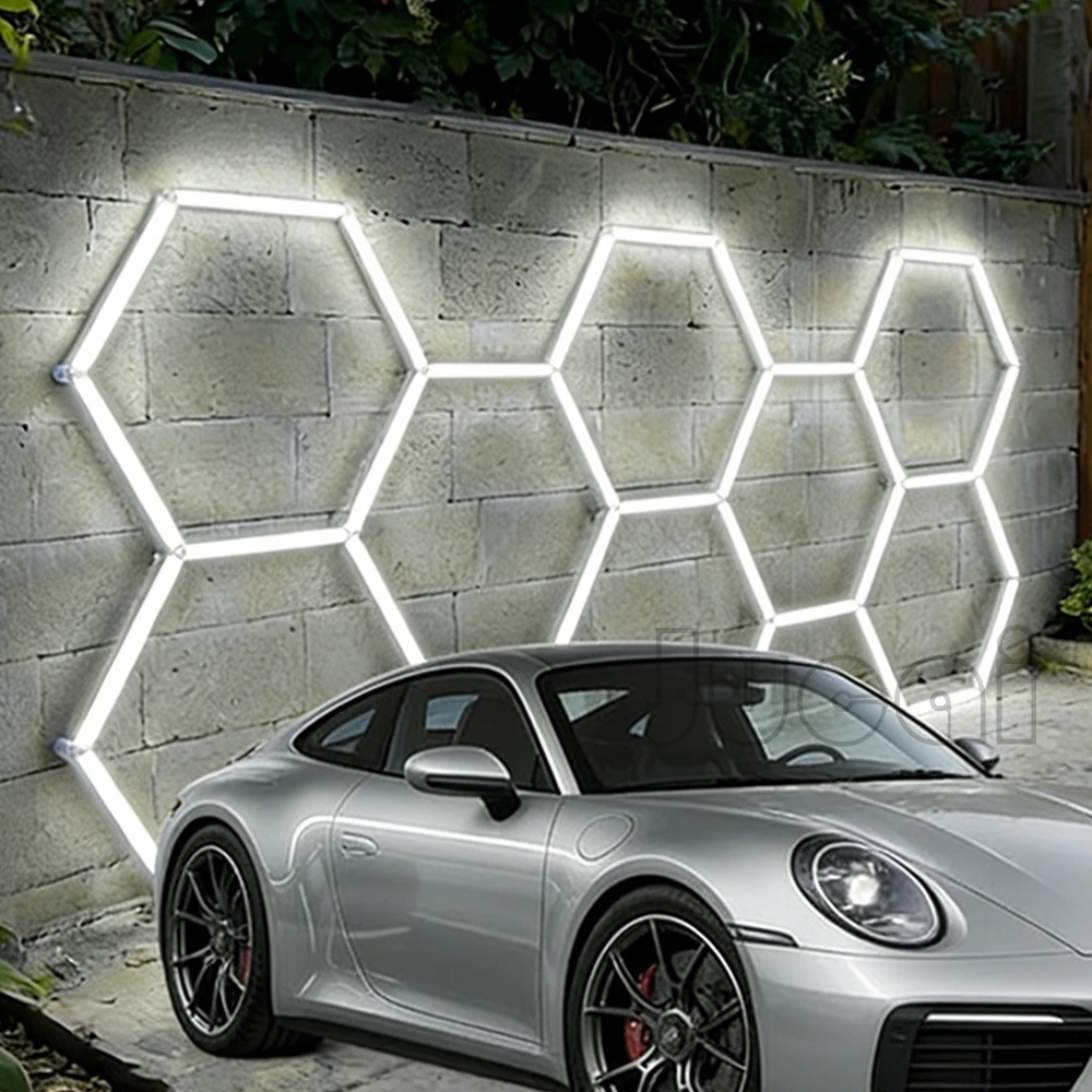 

Customizable Hexagon LED Workshop Lighting | High-Efficiency Honeycomb Lamp for Garage Ceiling | Perfect for Barber Shop