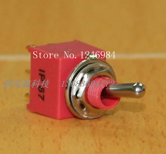 [SA]NE8011 Dual gold-plated six feet two tranches M6.2 small toggle switch 1AD1 waterproof Taiwan Deli Wei Q11--50pcs/lot