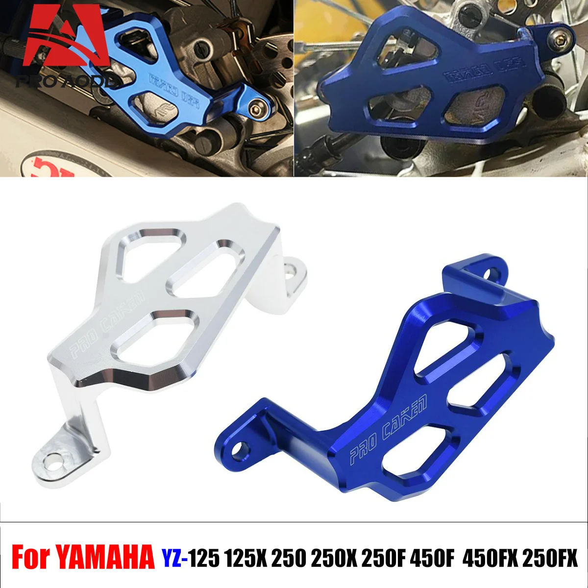 

For Yamaha YZ125 YZ125X YZ250 YZ250F YZ250FX YZ450 YZ450FX Motorcycle accessories CNC Rear Brake Caliper Guard Protector Cover