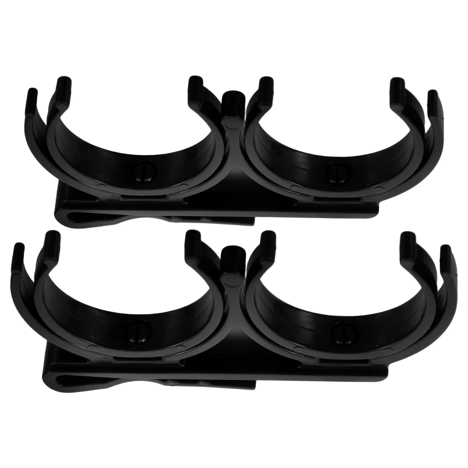 

2 pcs Ball Clip Rotatable Foldable Dual Holder Black Plastic Practice Accessories Golf Bag Accessories For Men Golfball Pickup