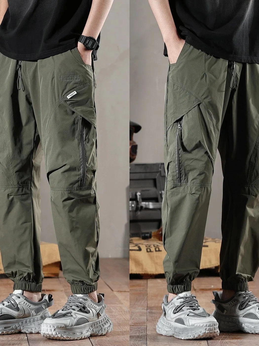 

Men's Outdoor Workwear Pants Harlan Thin Qui Dry Trousers Loose Fit Summer Casual een Color Slimming Sle Youth Faion