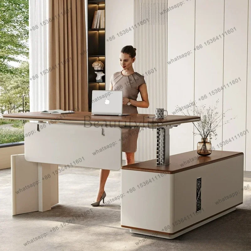 E0 Grade Smart Electric Standing Desk Dual-Motor Height Adjustable Executive Office Desk with Silent Operation