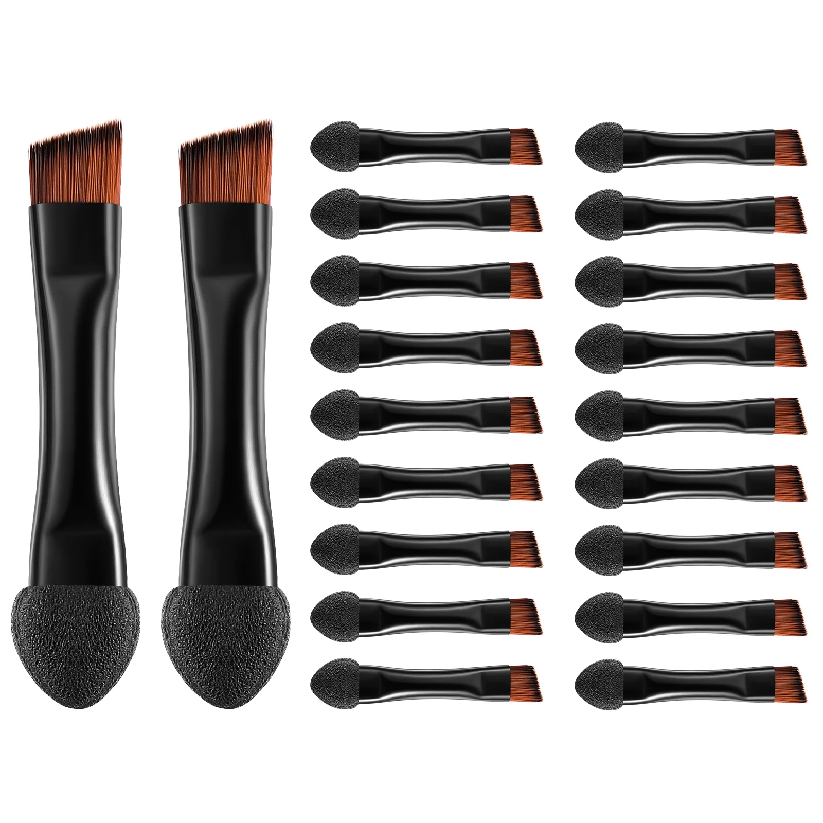 Outils de maquillage à double tête, 20 pièces, éponge polyvalente pour touristes, brosse Jules