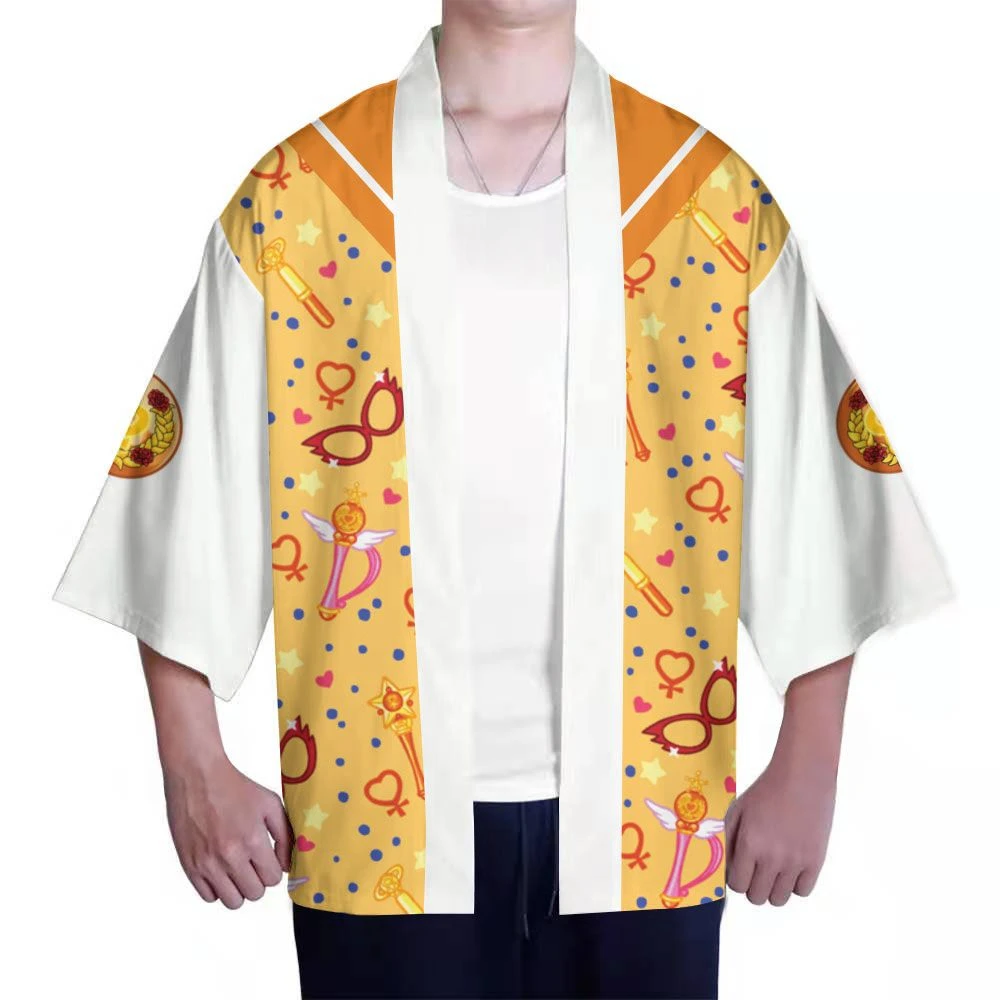 Sailor Moon Kimono – Sailor Venus Kimono Custom Clothes Kimono Men's and Women's Cape Casual Cardigan Haori