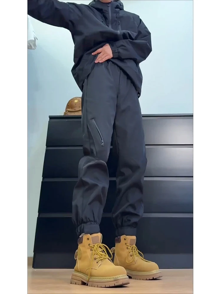 

Американские футболонепроницаемые брюки с подкладкой Fce, мужские спортивные брюки для катания на лыжах на открытом воздухе, альпинизма, брюки для спецодежды с манжетами