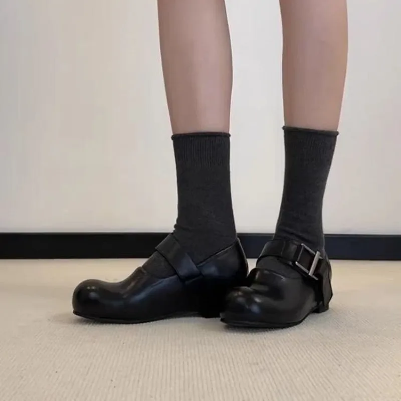 Niche Inner Heightened One Strap Mary Jane Shoes Women's New Retro Single Shoes