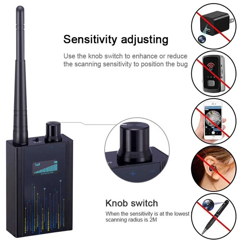 Multifunktions-Anti-Candid-Kamera, kabelloser Objektiv-Gerätefinder, 1 MHz–6,5 GHz, GSM-Audio-Insektenfinder, GPS-Signal, RF-Tracker, KI-Detektor