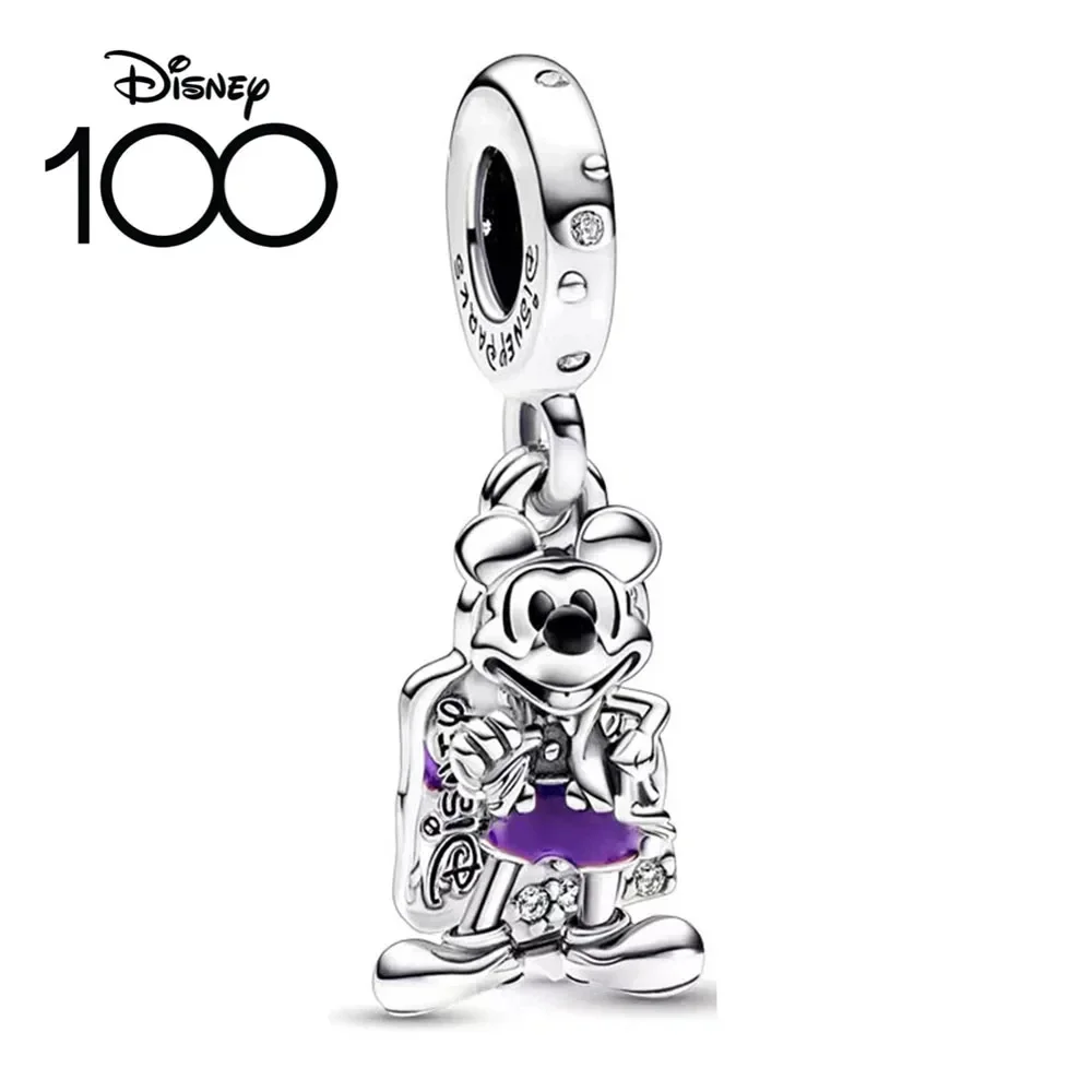 Minisodisney100th Steringsilver925 Mickey Armbanden Clip Charm Stitch Kralen Fit Originele Pando Diy Pompoen Hanger Vrouwen Sieraden