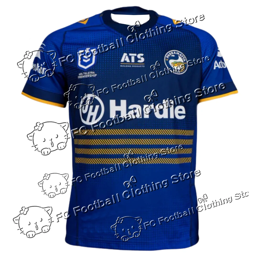 

Джерси для домашней регби Parramatta Eels 2025 года для взрослых, детей и женщин, футболки для регби с короткими рукавами, быстросохнущие топы