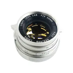 Light Lens Lab Elcan 50mm F2 Lens Silver Chrome For Leica Summicron Leica M10 M11 M M3 M6 M240 M4 Lens leica m lens Full Frame