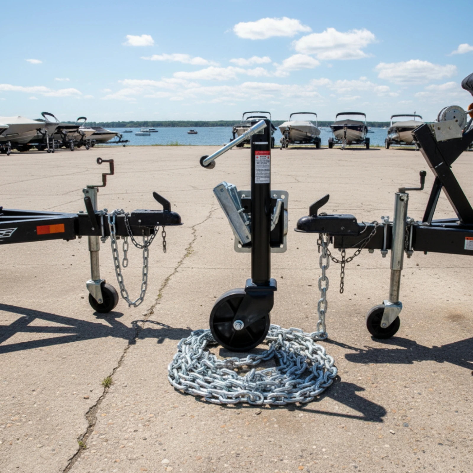 Trailer Jack Wheel Replacement Trailer Jack Wheel with Hardware Heavy-Duty Easy Installation for Utility Trailers, Towing