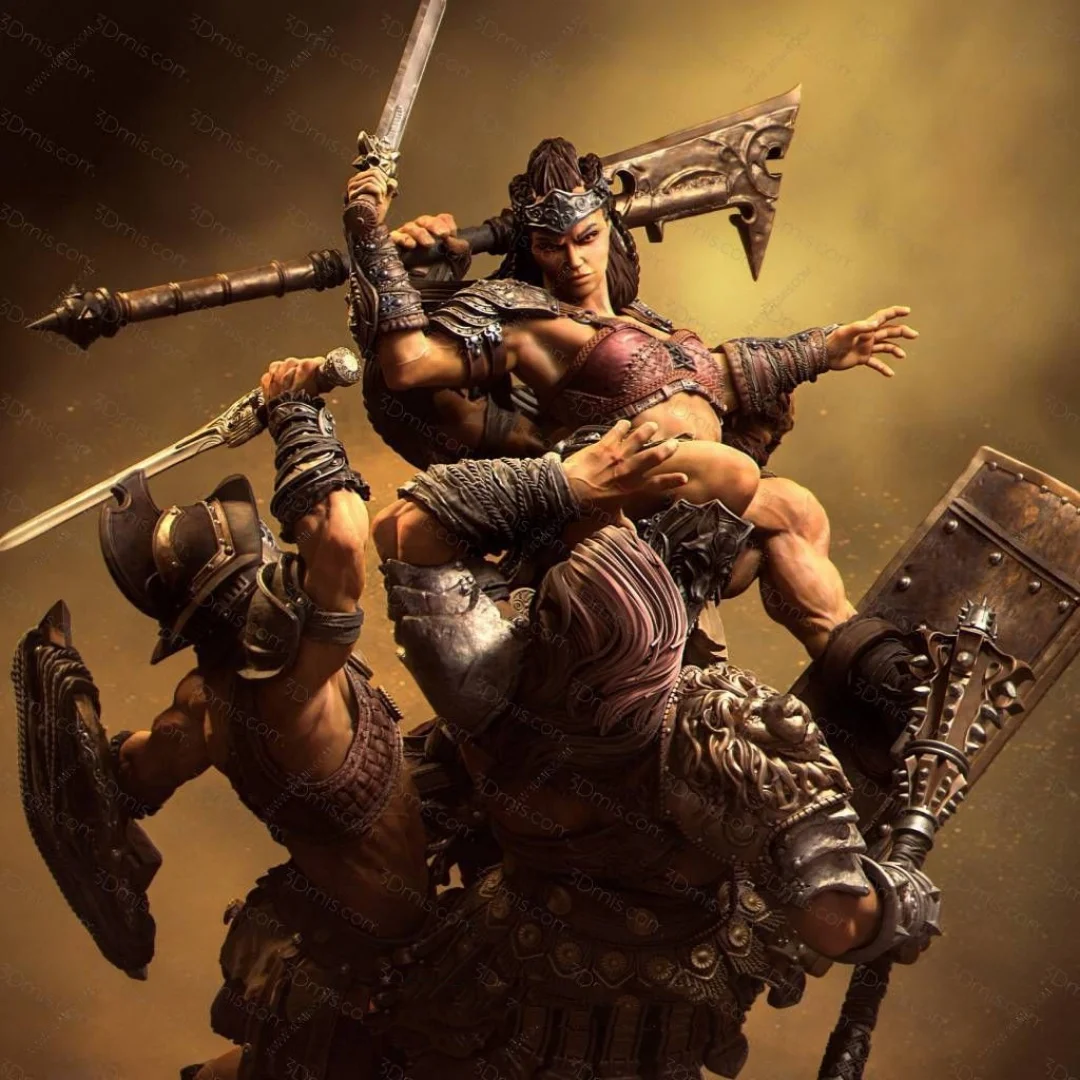 

1/24 Scale 80mm Resin Figure Assemble Model Kit Multi-player war Unassembled Unpainted 3D printing toy 1386