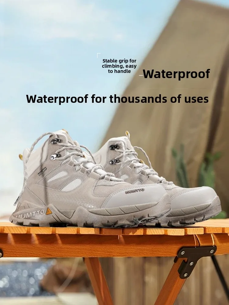 

HUMTTO Sports Waterproof oes Men's High-Top Outdoor Lightweight Rainproof Winter New Sle Anti-slip Wear-resistant o-a...