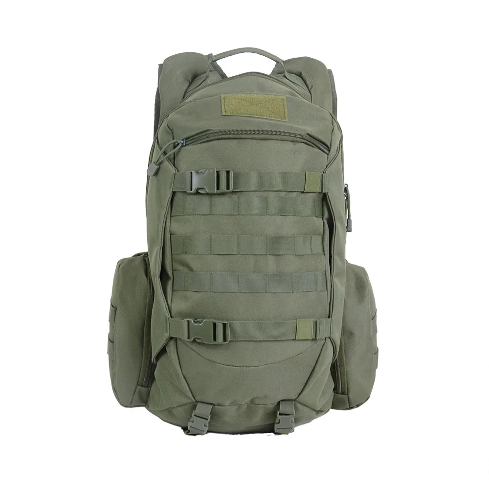 Mochila tática de tubarão plana camuflagem para homens, grande capacidade, ombro, camping, caminhadas, ao ar livre, 45L, novo