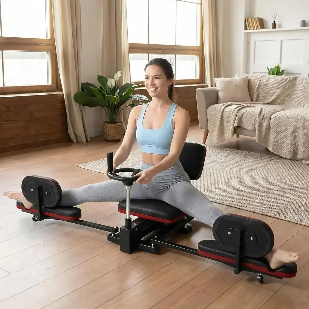 Premium 440-LB Capacity Flexibility Split Stretcher for Gym, Dance, and Kids, Black