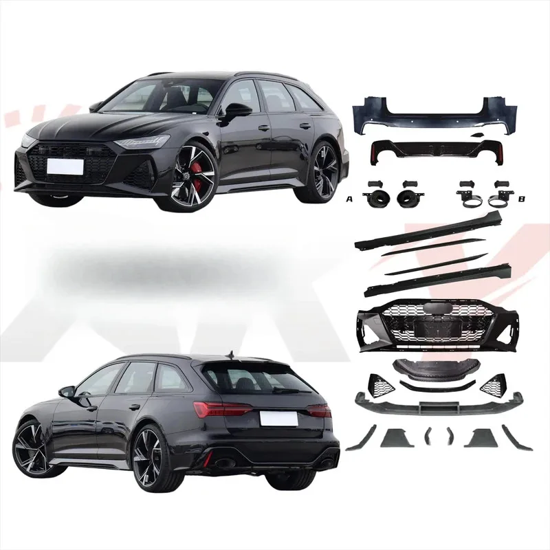 

Best Quality Bodykit for A6 Avant C8 2019+ Upgr to A6 RS6 Style Bumper Grille Side Skirt Easy Insatlltion 1:1 Fitment