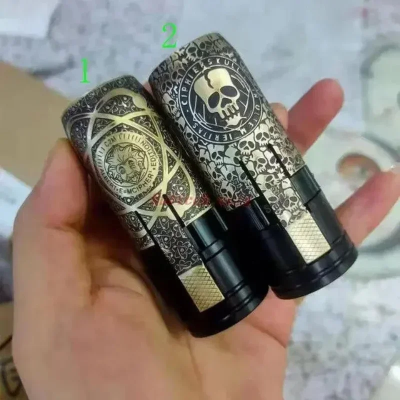 

Vape Ecig MK2 Special Style Mechanical Mod Albert Gammon CipherSkull Limited Edition Brass Mods 26mm fit Single 18650 Battery