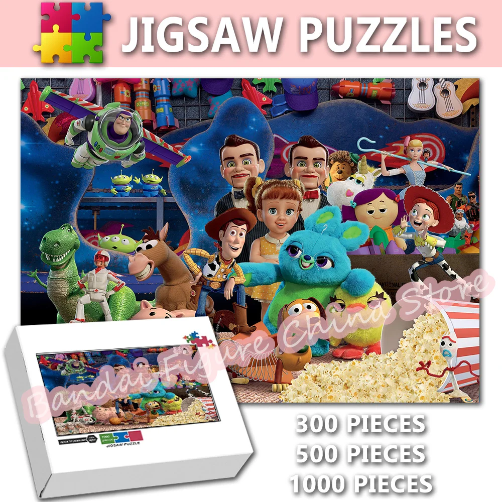 Zabawki historie figurka rodzinna drukuj Puzzle Disney Cartoon 300/500/1000 sztuk puzzle dla dzieci zabawki gra edukacyjna prezenty