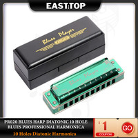 EASTTOP PR020 10 Holes Diatonic Harmonica Blues Harp Diatonic 10 Hole Blues Professional Harmonica Musical Instruments