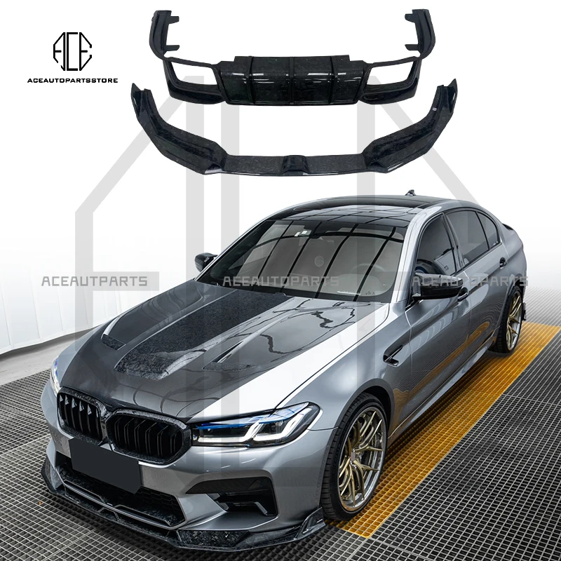 

Carbon Fiber F90 M5 A Style Front Splitter Lips For BMW M5 Competition Sedan 4-Door 2021 Front Bumper Lip Rear Lip