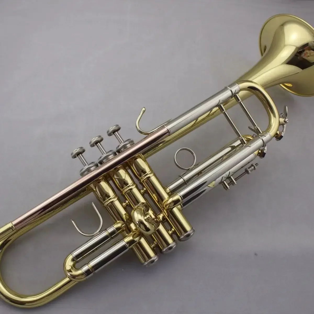 Trompeta stradivari, instrumento de LT197GS, Bb, música profesional, chapado en oro, nuevo