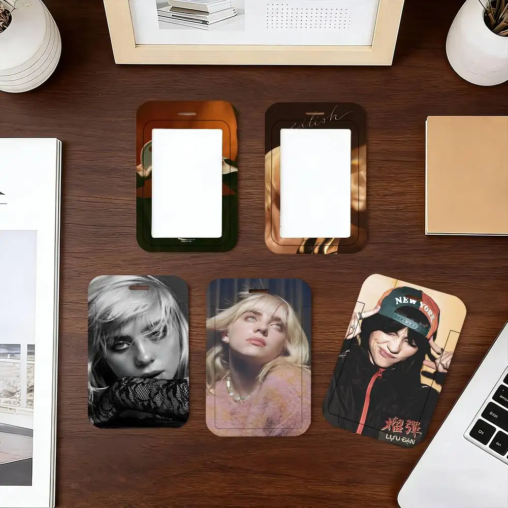 Singer B-Billie E-Eilish Music Album Lanyard Card Holders Student ID Card Holders Neckband Card Holders Access Control