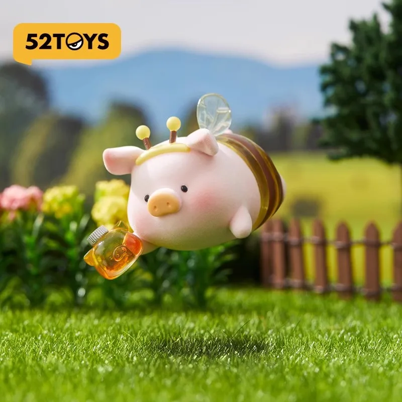 Lulu The Piggy My Sweet Farm Garden Series Blind Box Figure, Boîte Mystère, Ornements de Bureau pour Enfants, Original, 52 Jouets, Mode