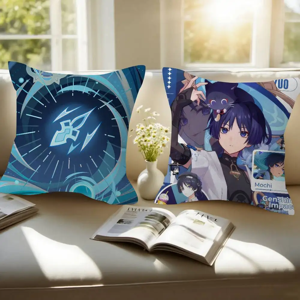 Games Genshin Impac Wanderer    Cushion Cover Pillow Cover Decor Pillowcase Printed Cushion Case for Couch