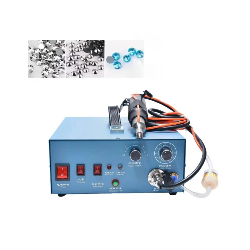Apparel Diamond Template Machine Rhinestone Hotfix Transfer Fixing Machine with Pump Ultrasonic Hot Fix Transfer Fabric Setting