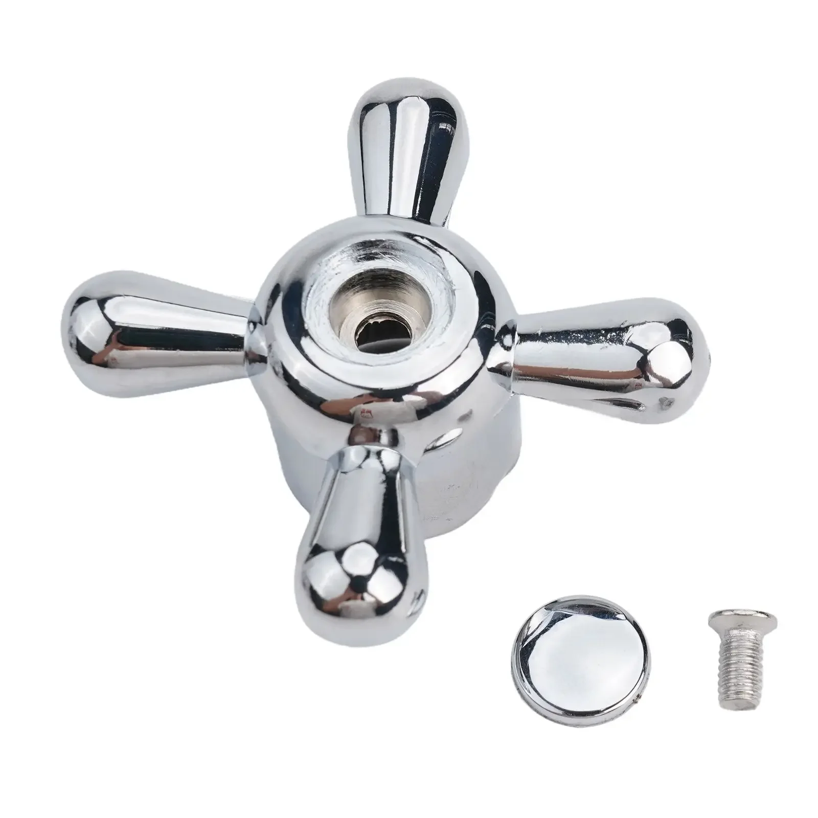 

2pcs Faucet Knob Handle Alloy Replacement Tap Kit For Bathroom Triangle Valve Single Cold Water Faucet Handle Accessories