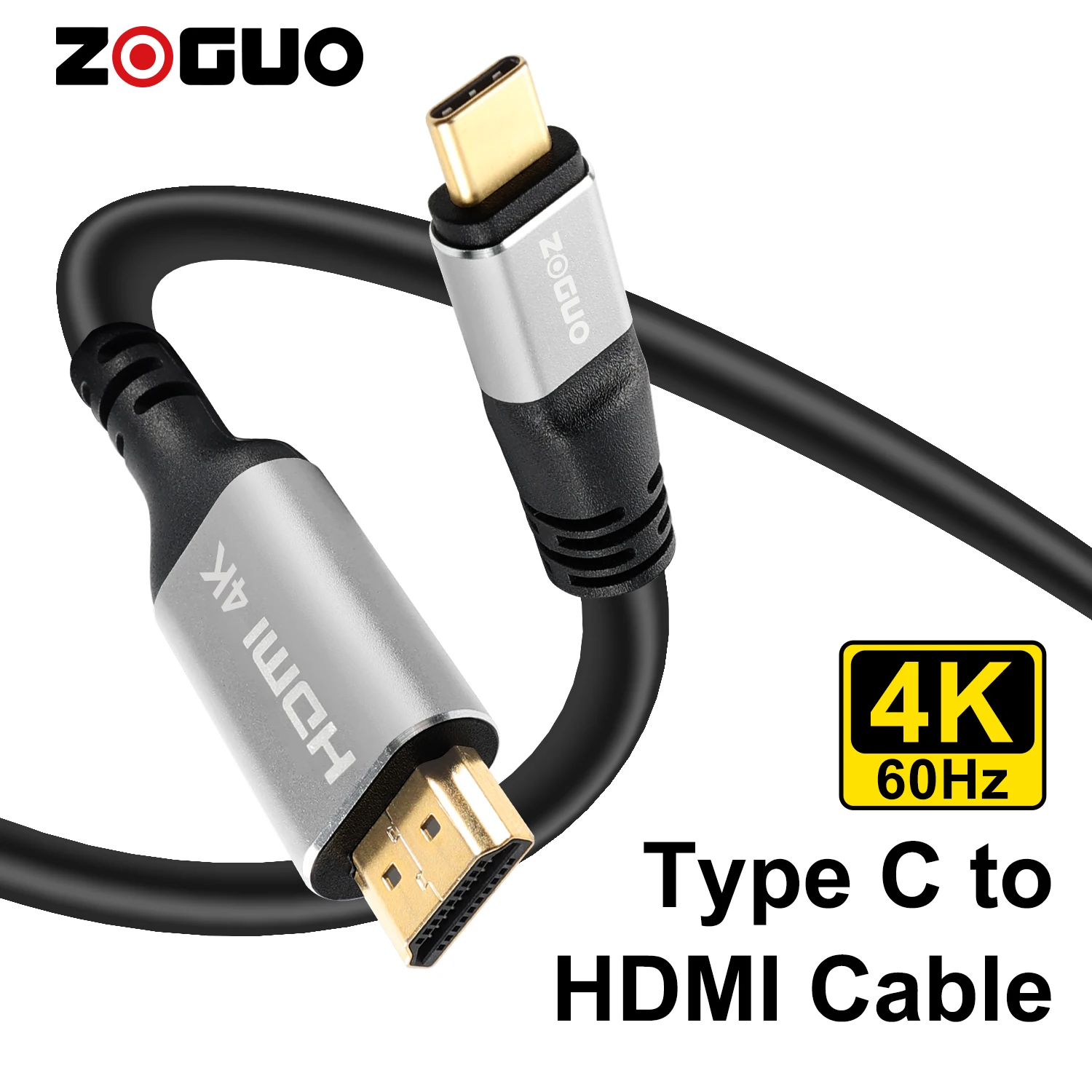 ZOGUO-Cable USB tipo C a HDMI, 4K, 8K, 8K, 60HZ, 4K, 60Hz, Thunderbolt 3/4 HDR, para MacBook Pro, ipad Pro S21 +/S23 +