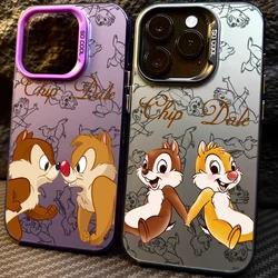 Chip -n- Dale Anime For Apple iPhone 15 14 13 12 11 XS XR X Pro Max Plus Colorful Silver Mobile Funda Phone Case