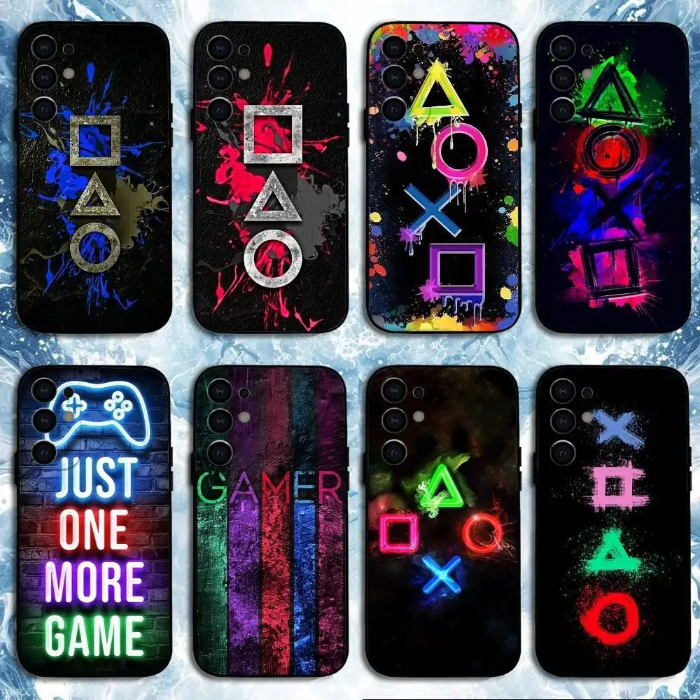 

Game Console Playstation Phone Case For Samsung S25,S24,S23,S22,S21,S20,Plus,Fe,Lite,Others Black Cover