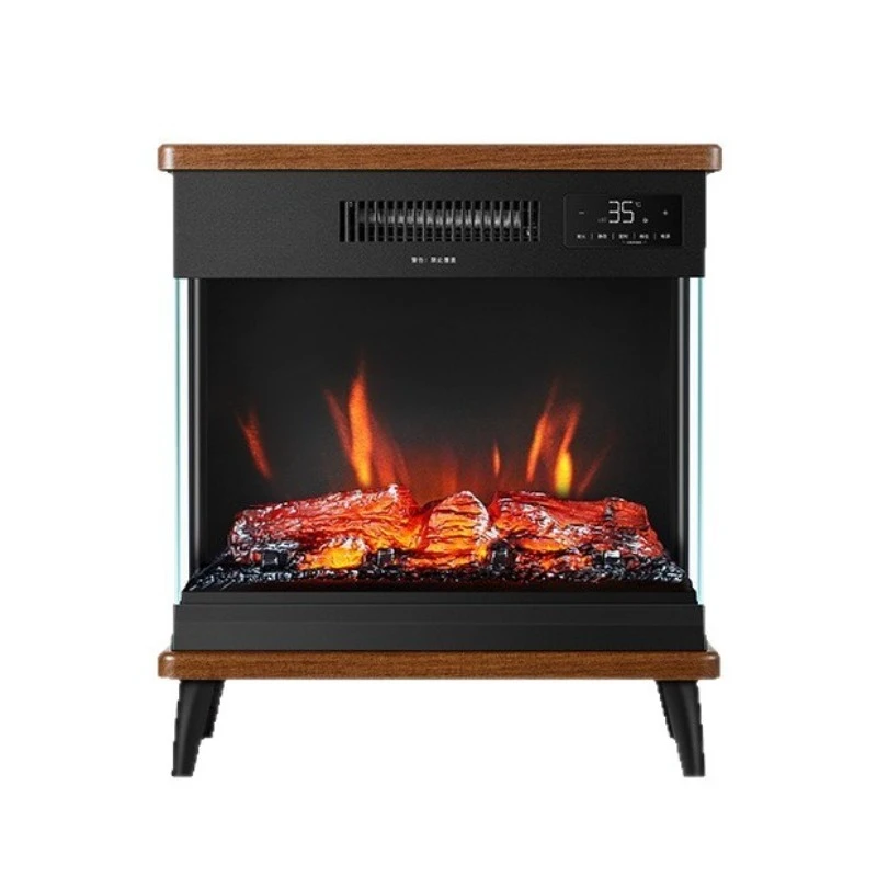 Graphene heater, fireplace household living room simulated flame electric heater voice heater