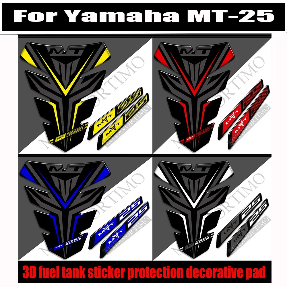 Autocollants 3D pour Yamaha MT-25 MT25 stuff-25 Autocollants de décalcomanie Emblème Danemark ge Logo Carénage Symdangers précieux Pad Protector