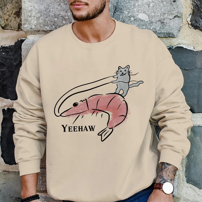 

Толстовки с рисунком Yeehaw для верховой езды на кошке, для мужчин и женщин, повседневные толстовки с забавным животным принтом, подарок для любителей кошек, одежда для взрослых и молодежи