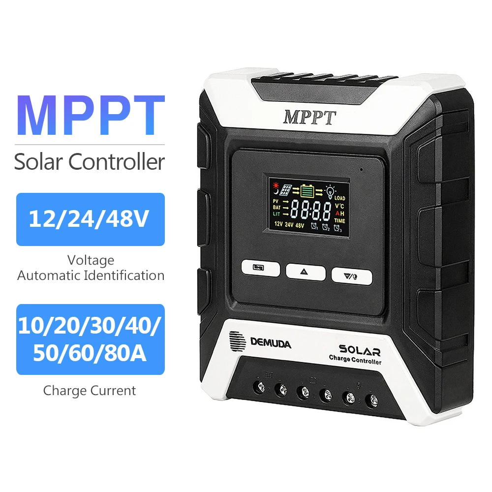 MPPT Solar Charge Controller 10A 20A 30A 40A 50A 60A 80A Battery Charger 12V 24V 48V Auto For Solar Panel PV System MPPT Control