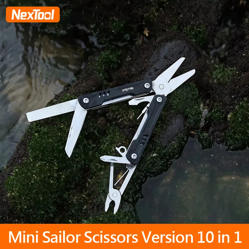 NexTool Mini Sailor Scissors Version 10 in 1 EDC Multitools Hand Pliers Tools Mini Pocket Folding Knife File Sim Card Pin Needle