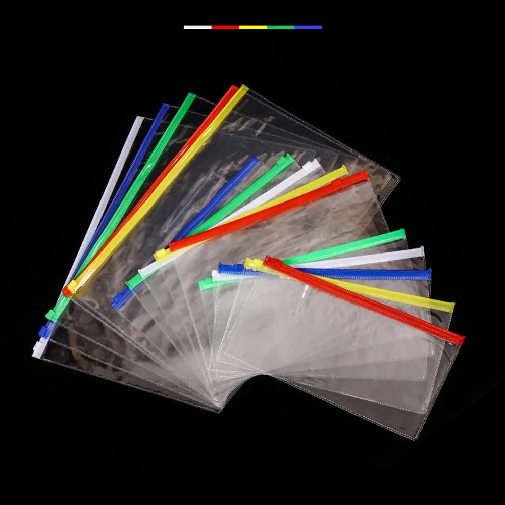 Supplies Transparent Zipper Filing Products Waterproof PVC Organizer Pouch File Bags Document Folder Storage Bag Folder Bags