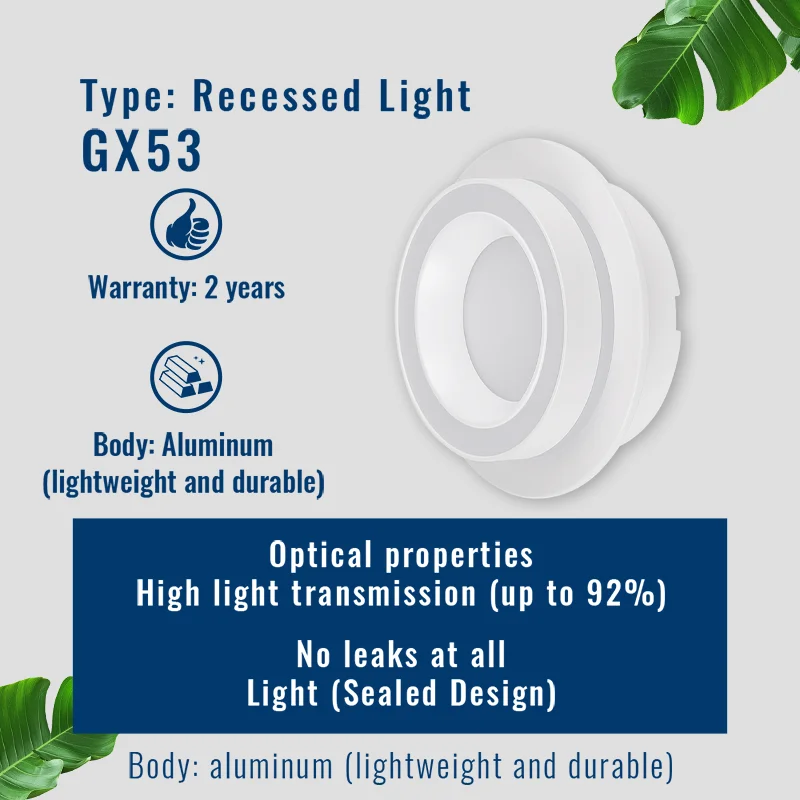 1-10PCS Led Downlight Recessed 25W Ceiling Spotlight Replace GX53 Bulb Panel Light For Living Room Bedroom Kitchen Round Indoor view 2