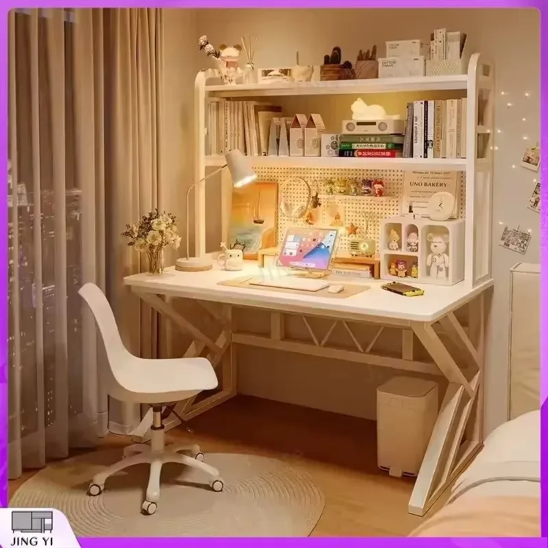 Adjustable Height Computer Desk for Students Adults Home Office Study Desk with Keyboard Tray and Cable Management Ergonomic