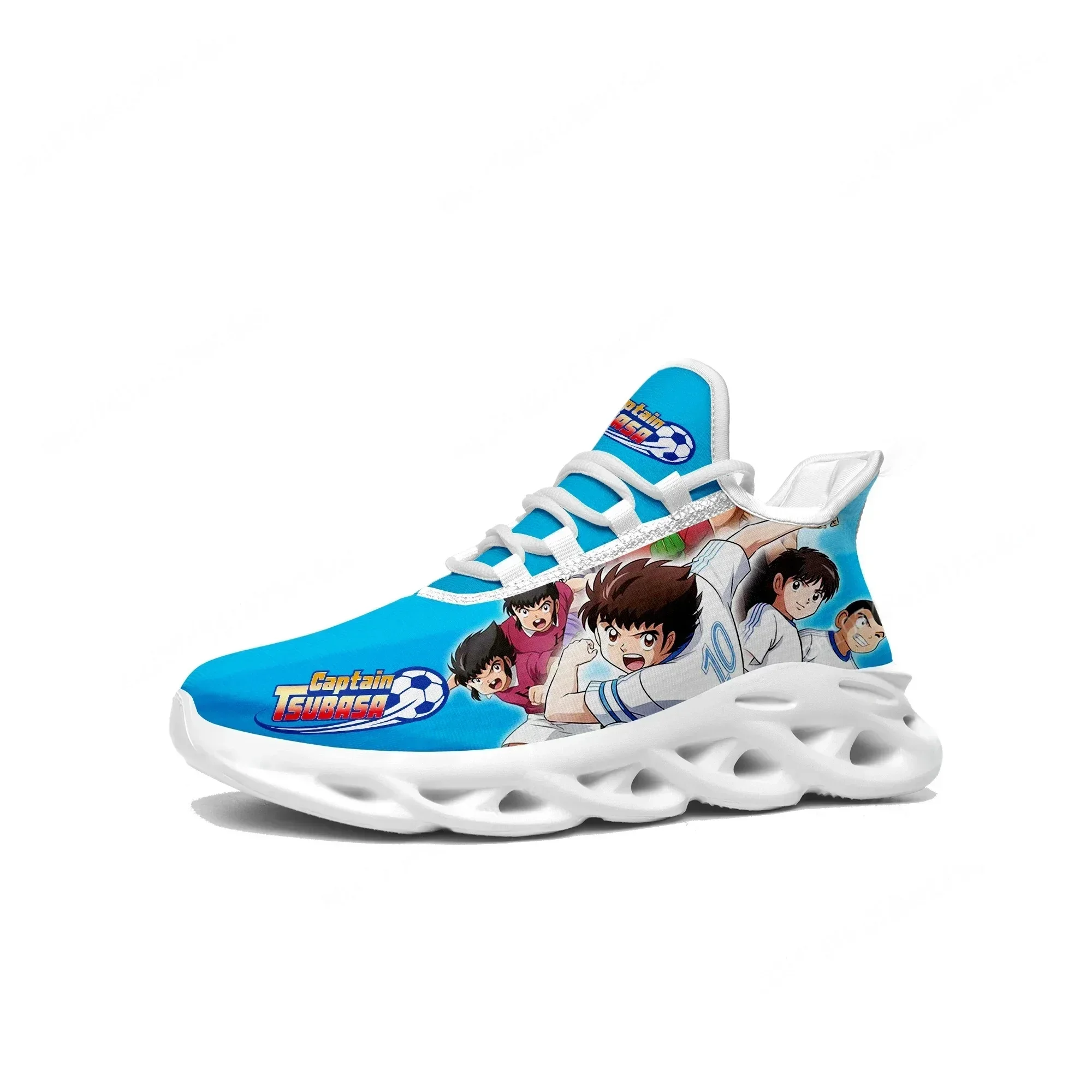 

Кроссовки Captain Tsubasa Ozora Tsubasa, мужские, женские, подростковые, спортивные, для бега, высококачественная обувь на шнуровке из сетчатого материала